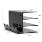 Acrylic Keyboard Plate Display Stand – 3-Tier Ergonomic Storage for Mechanical Keyboards & Mouse | Stylish Transparent Holder